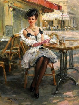 Women Painting - Pretty Lady KR 015 Impressionist